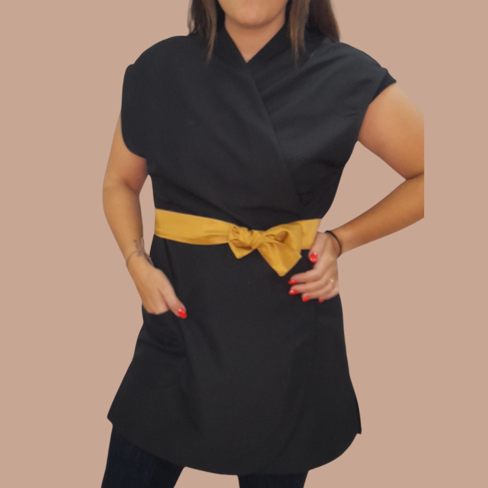 Kimono Essence Negro y Dourado