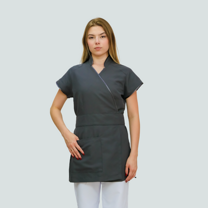Kimono State of Mind - Tecido Antibacteriano Cinza