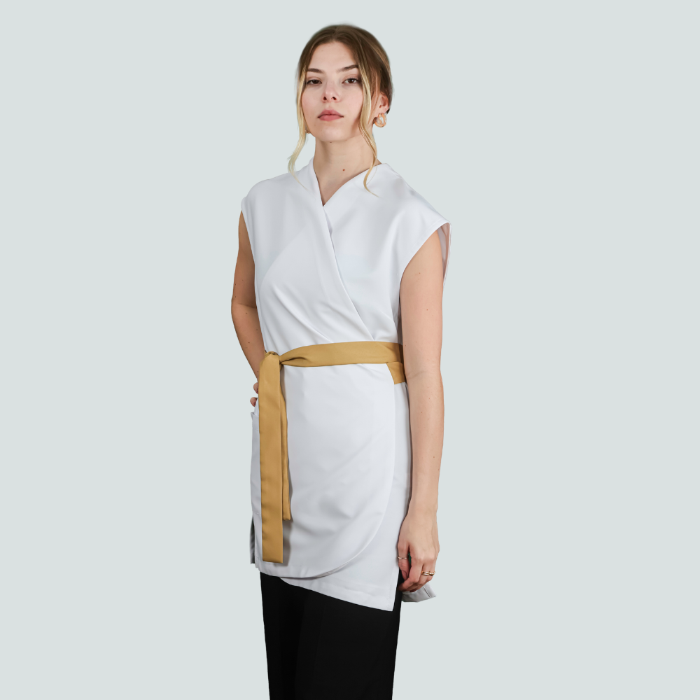 Kimono Essence Branco e Dourado
