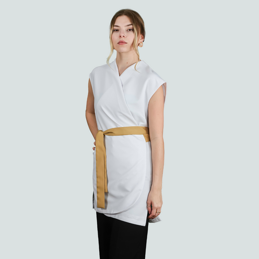 Kimono Essence Branco e Dourado