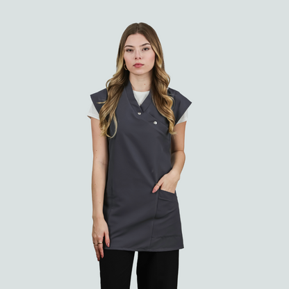 Sally Adjustable Tunic - Black - Anti-Bacterial Fabric