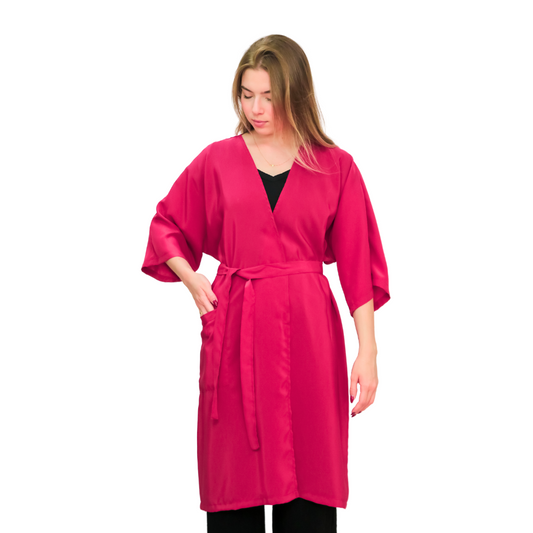 Anti-Stain Pink Silk Client Gown - Tam. Single