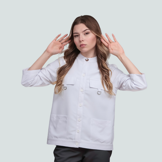 Blusa Paz Antibacteriano Manga 3/4 Branco