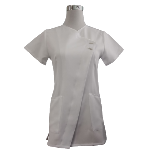 Túnica Elegance Antibacteriana Branco - Modelo Cintado