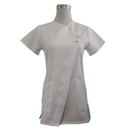 Túnica Elegance Antibacteriana Branco - Modelo Cintado