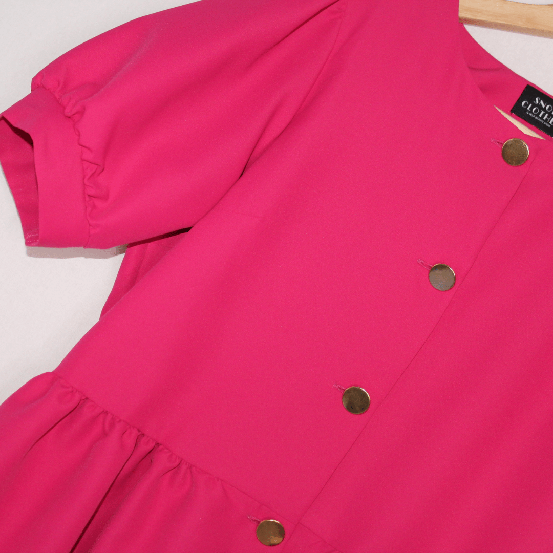 Blusa Casaco Maria Rosa Fúcsia - Tecido Anti-Bacteriano