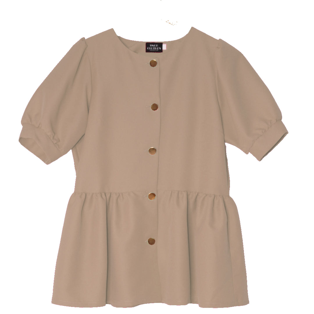 Blusa Casaco Maria Bege - Tecido Antibacteriano