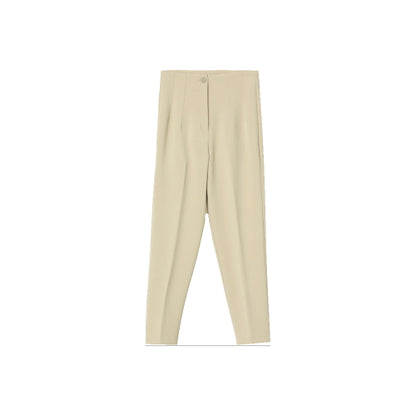 Pantalones beige antibacterianos de cintura alta - Jorpal 