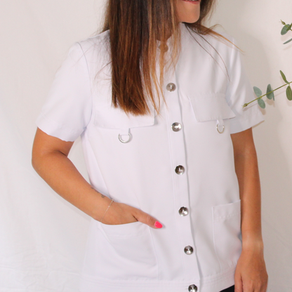 Túnica Paz Branco e Prateado - Snor Clothes