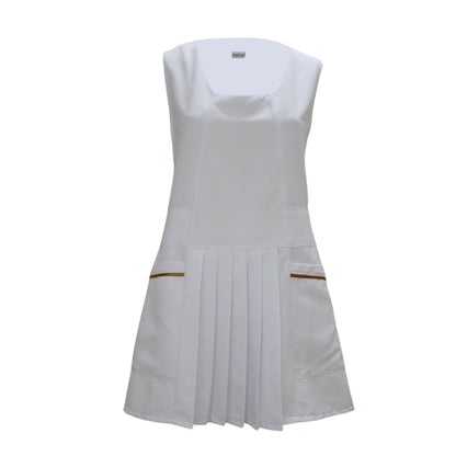 Túnica Ajustável Mona - Branco e Dourado